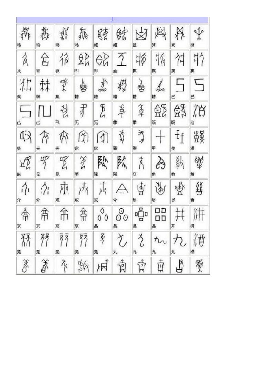 甲骨文对照汉字_第4页