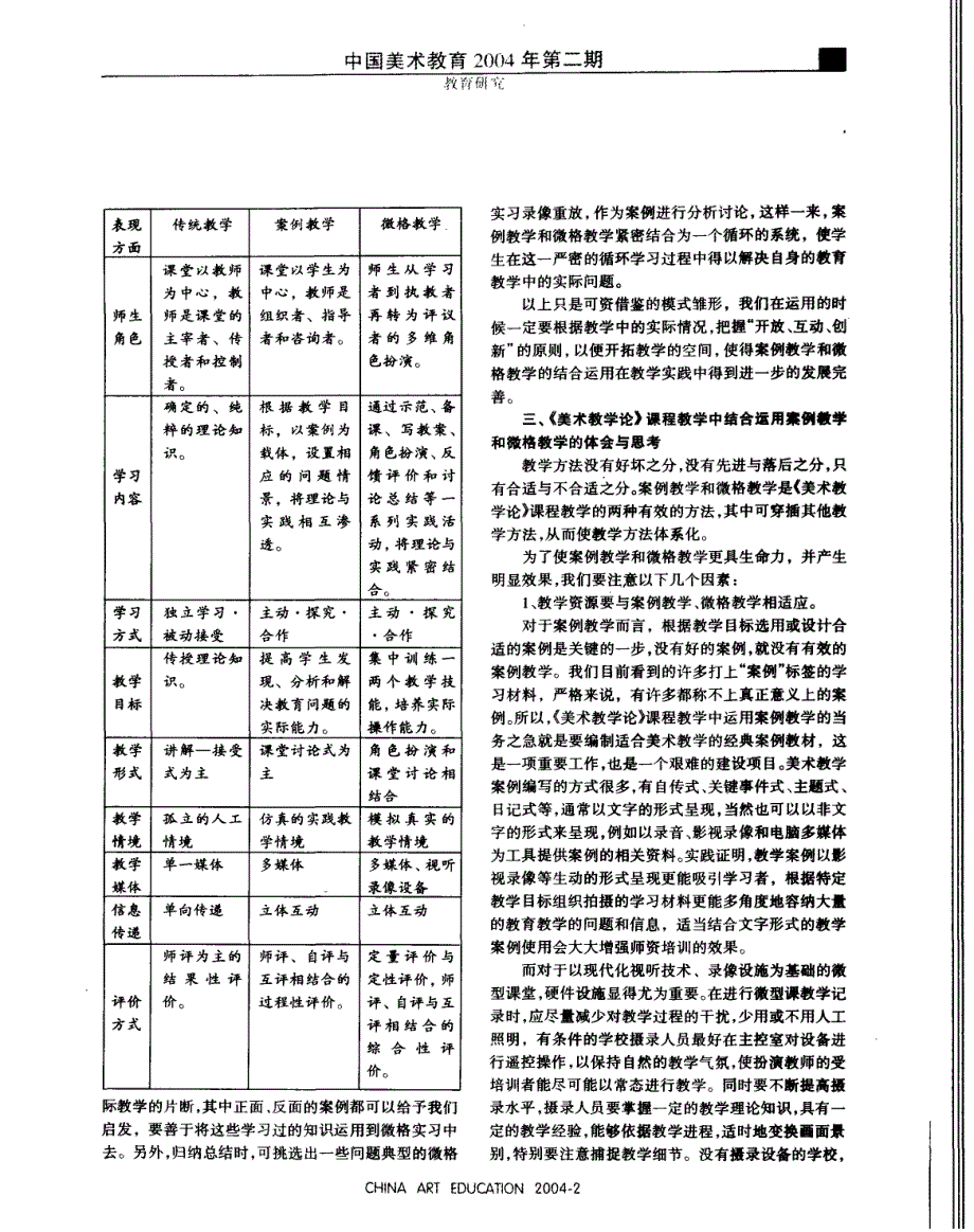 论案例教学和微格教学在《美术教学论》中的结合运用_第3页