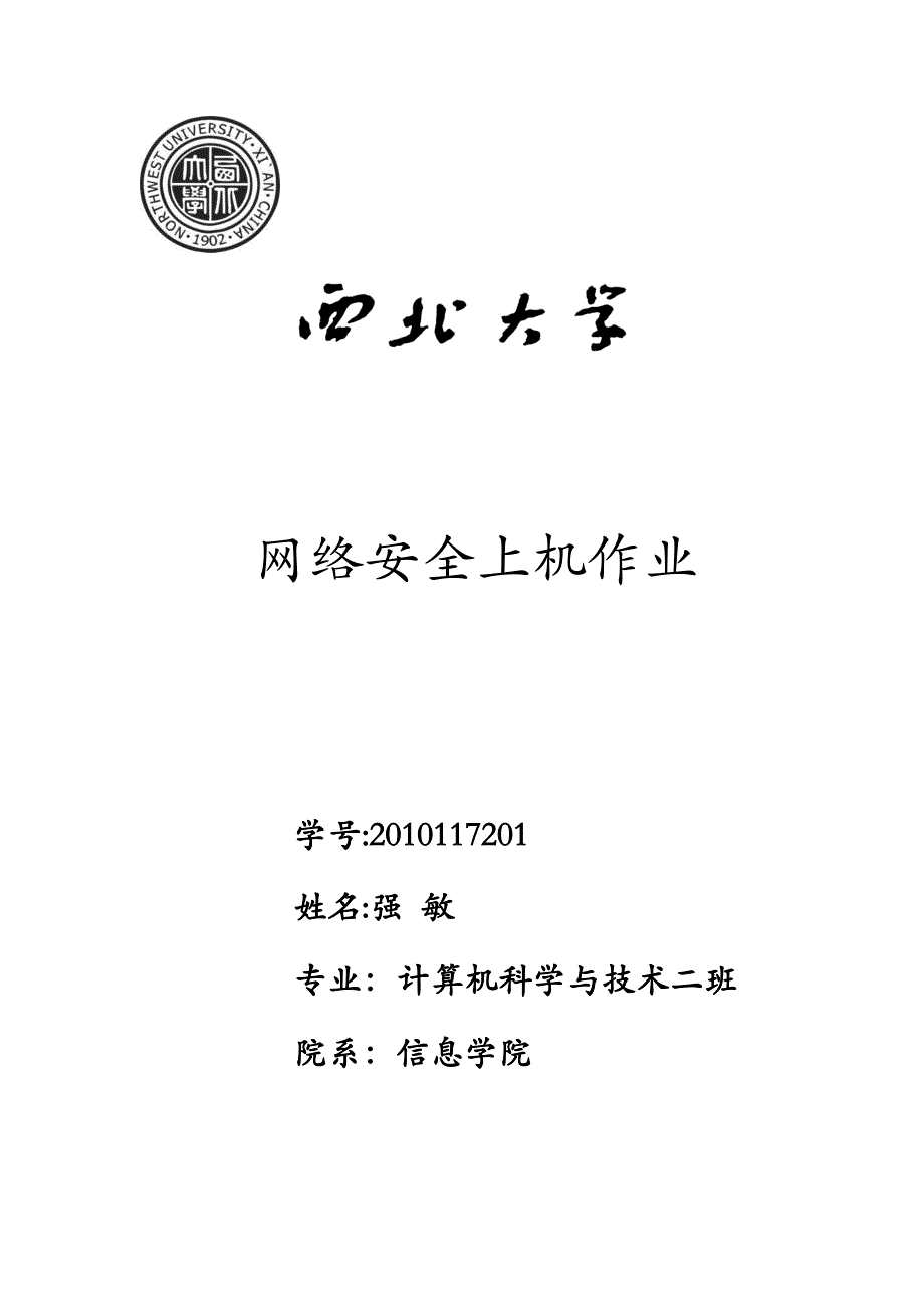 网络 缓冲区溢出 强敏 2010117201_第1页