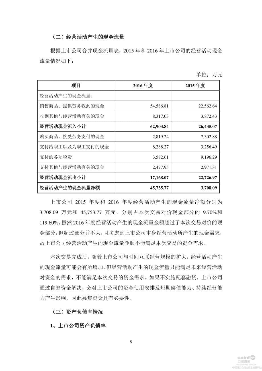 关于南极电商发行股份及支付现金购买资产并募集配套资_第5页