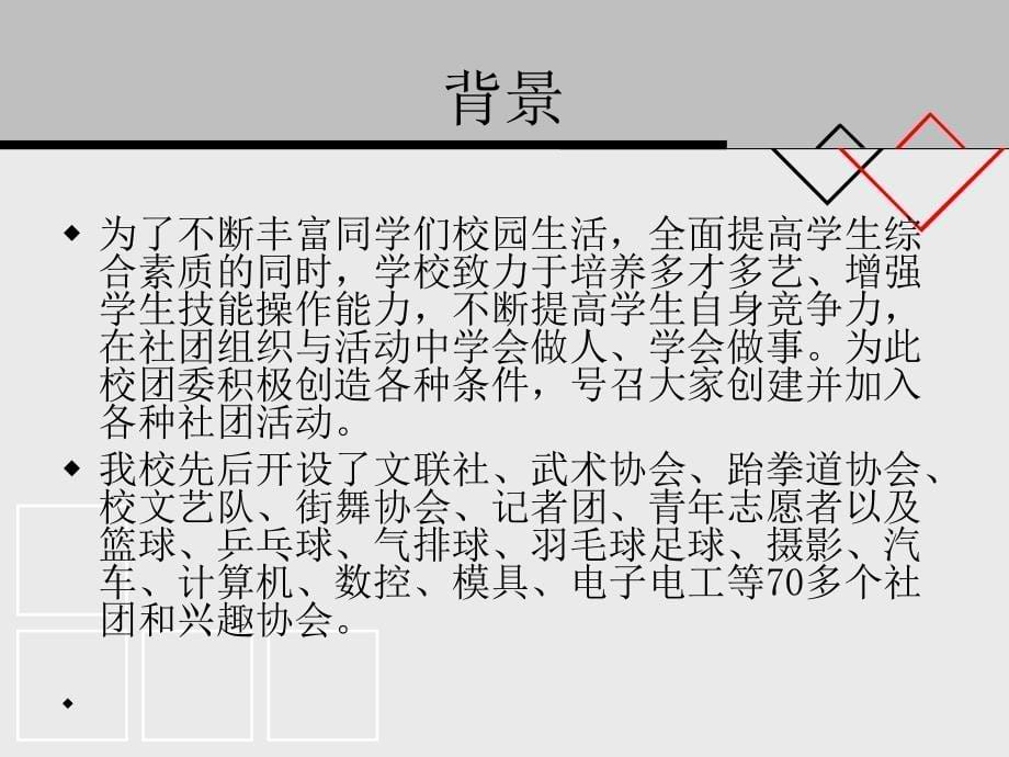 广西经贸高级技工学校学生社团宣传课件_第5页