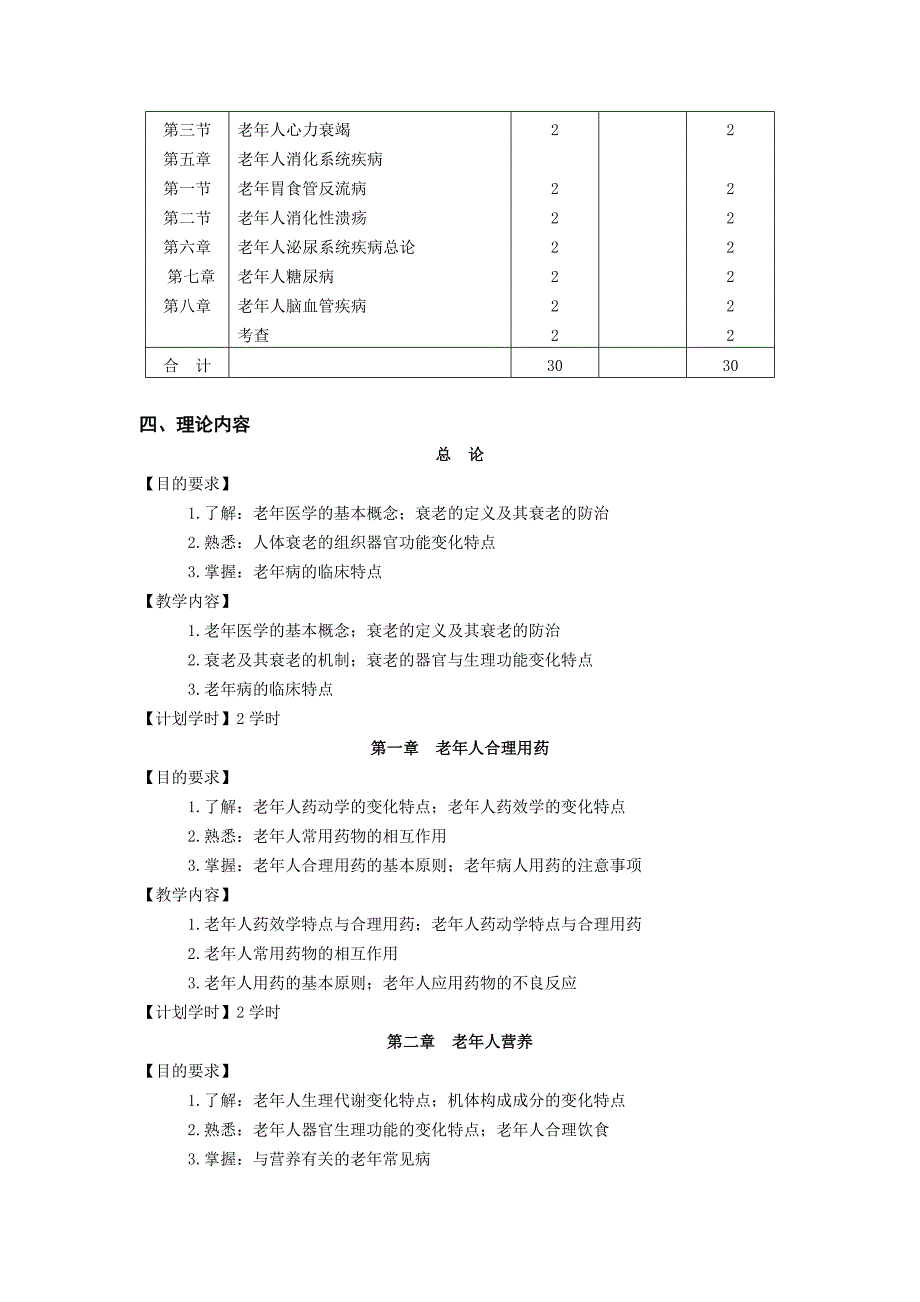 老年医学教学大纲_第2页