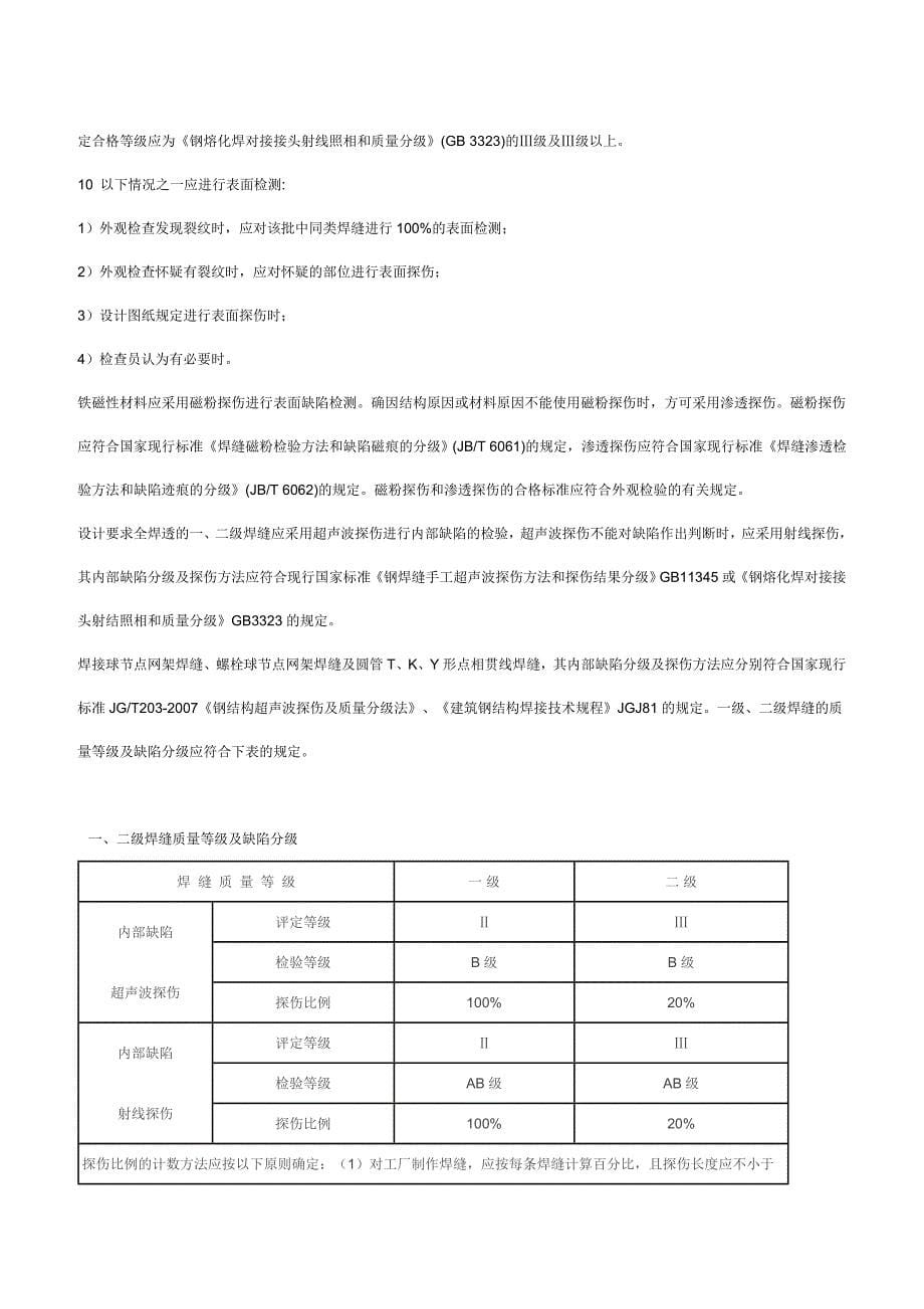 焊缝质量标准和焊缝等级分类_第5页