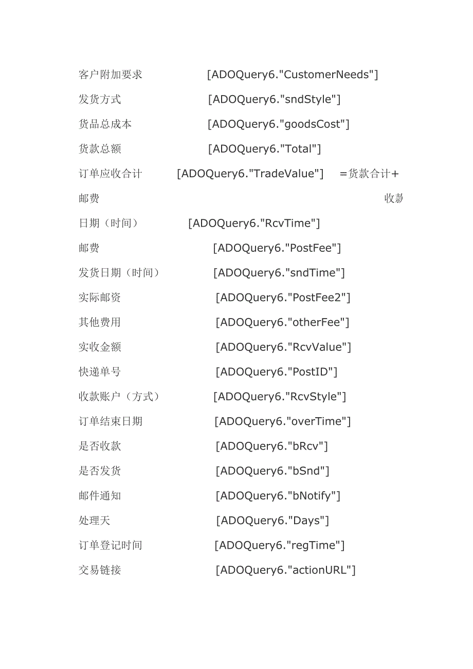 发货单(配货单设计) 对应的字段_第2页