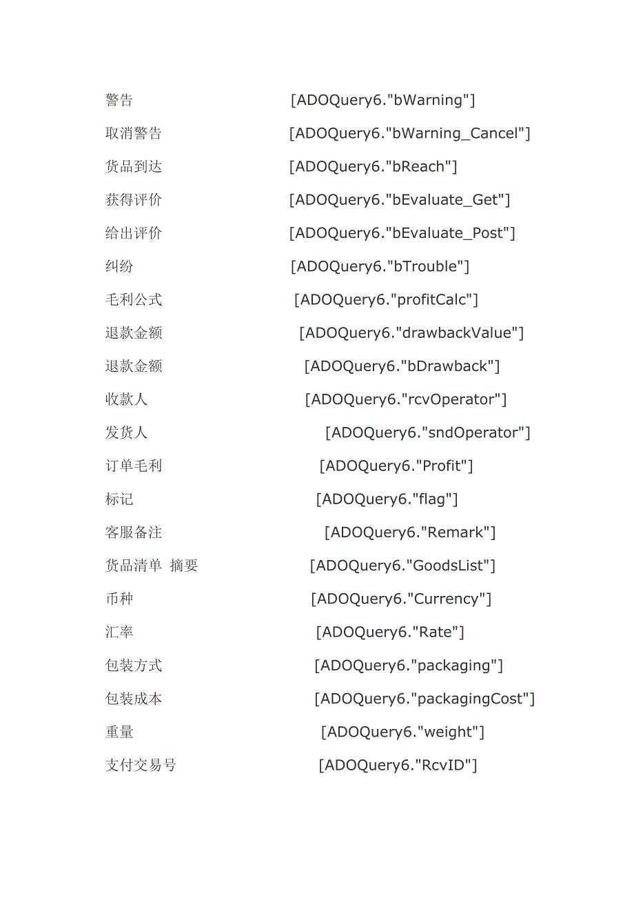 发货单(配货单设计) 对应的字段_第3页