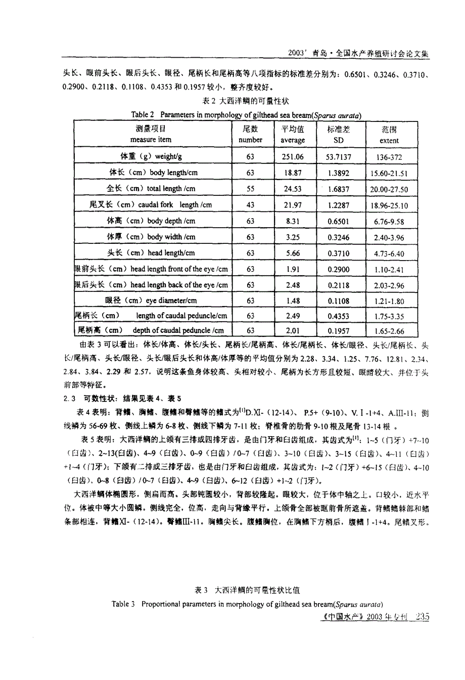 大西洋鲷的形态学特征研究_第3页