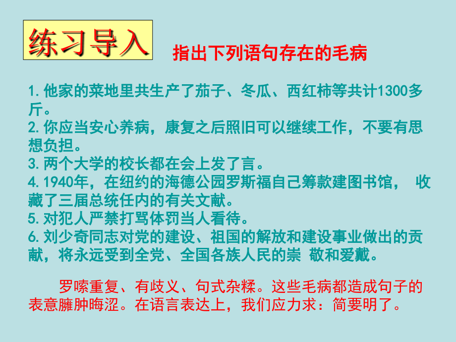 高考语文二轮专题复习课件十五(上)语言的简明讲稿_第2页