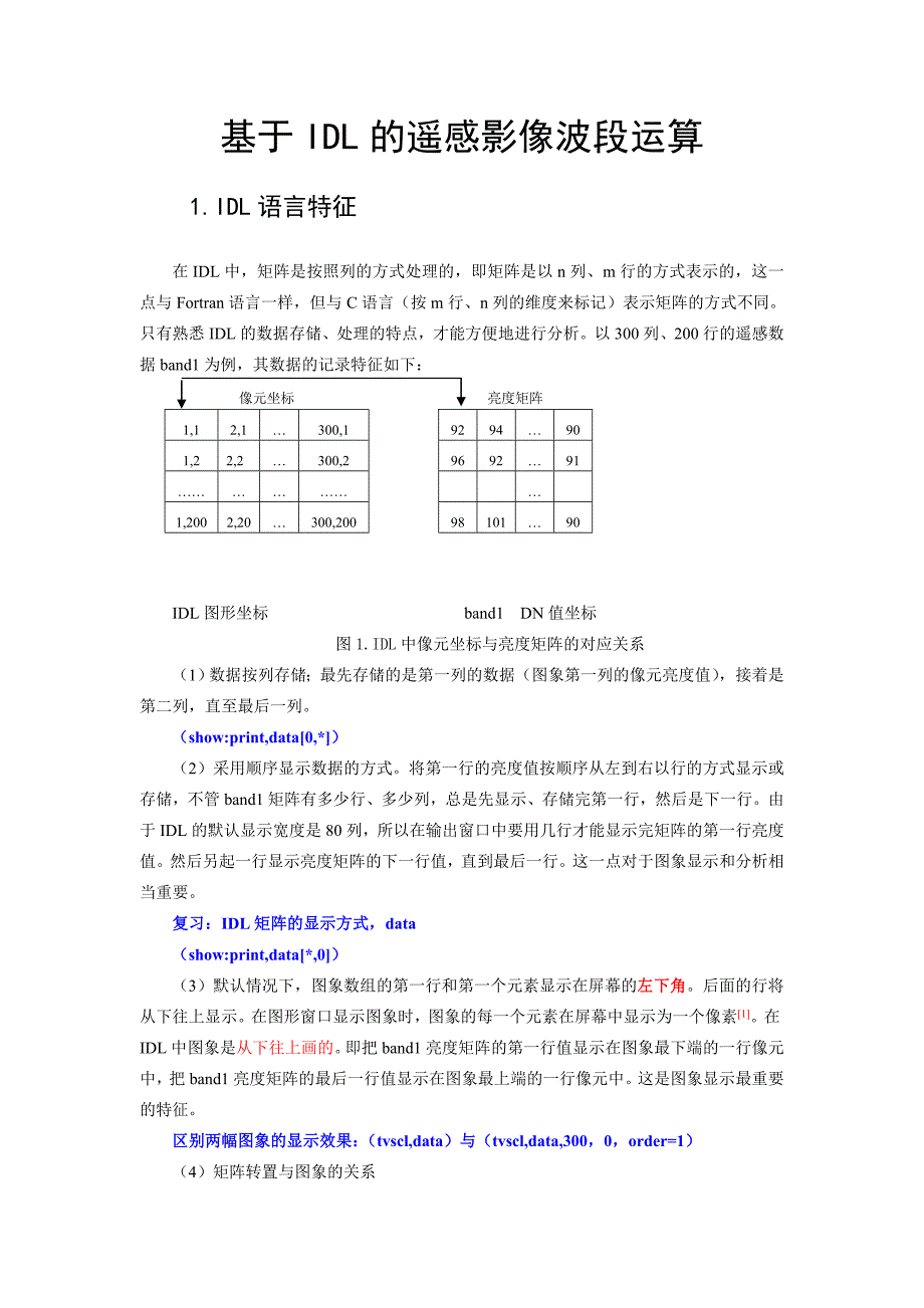 基于idl的遥感影像波段运算_第1页