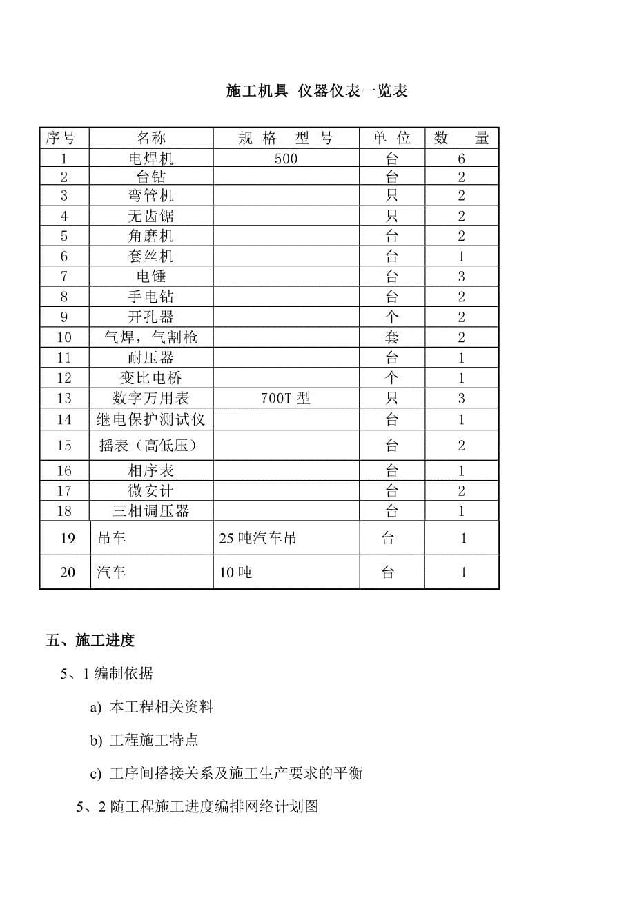 工业电气施工方案_第5页