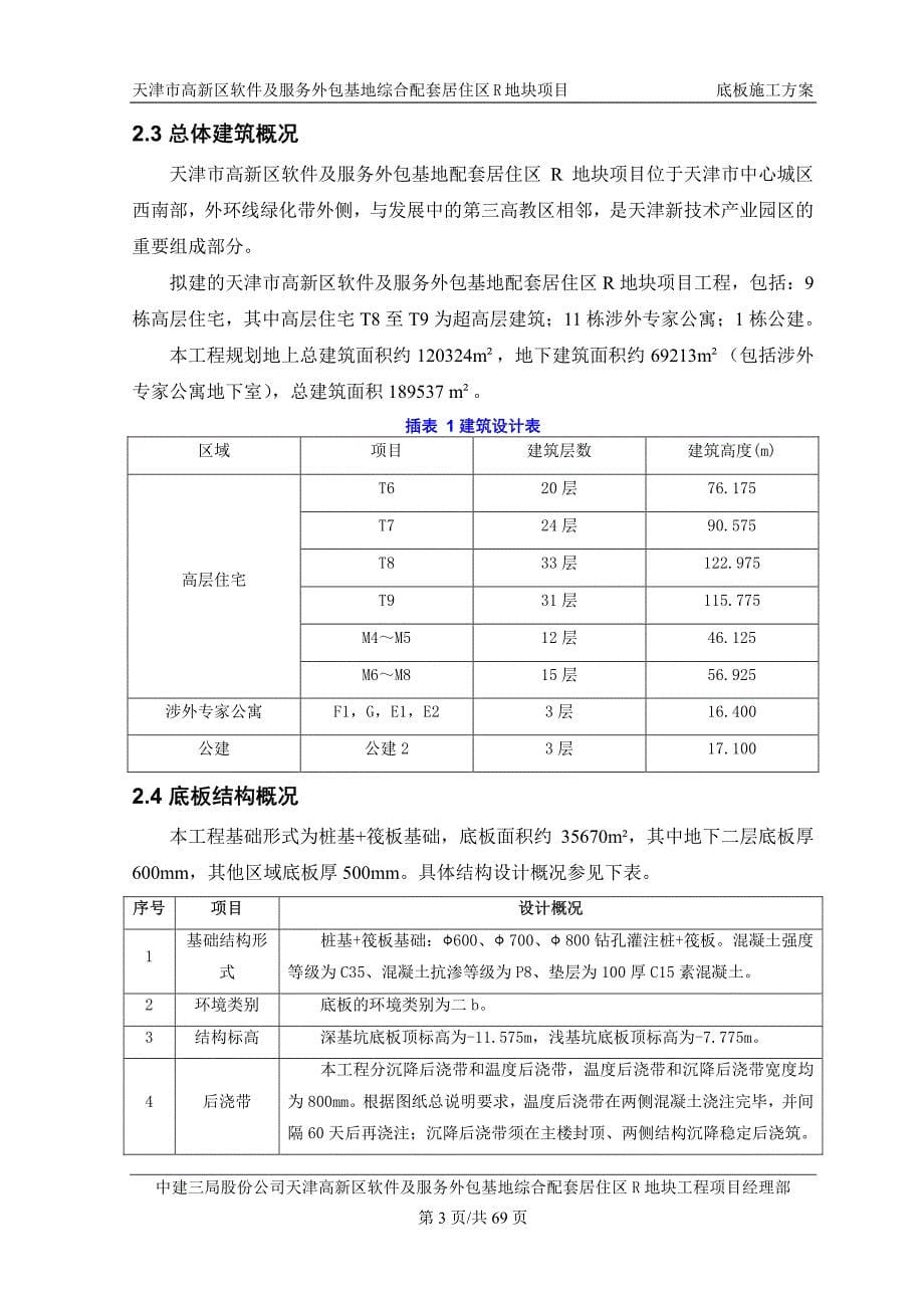 高层住宅地下室底板施工_第5页