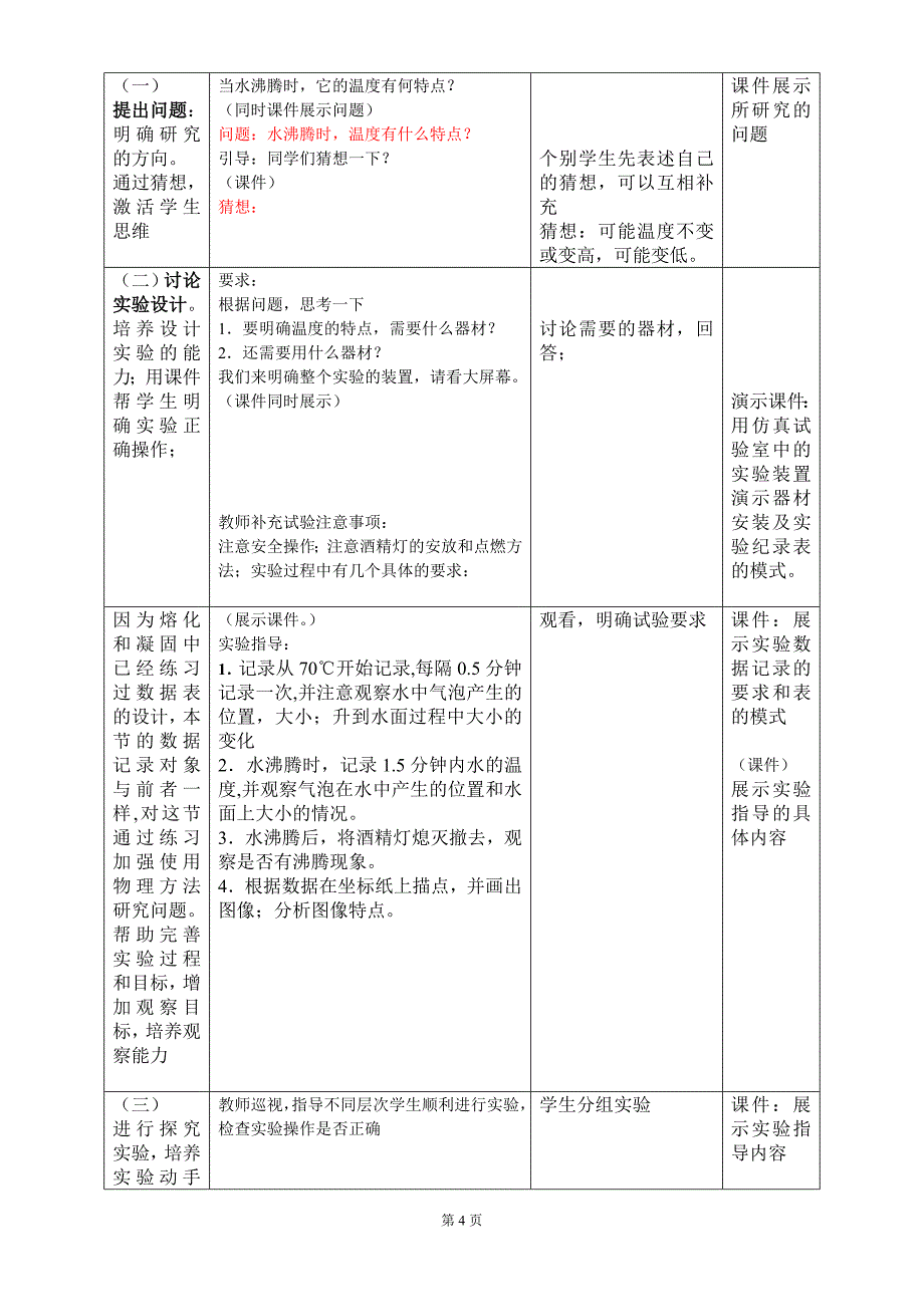 初二物理探究水的沸腾教学设计_第4页