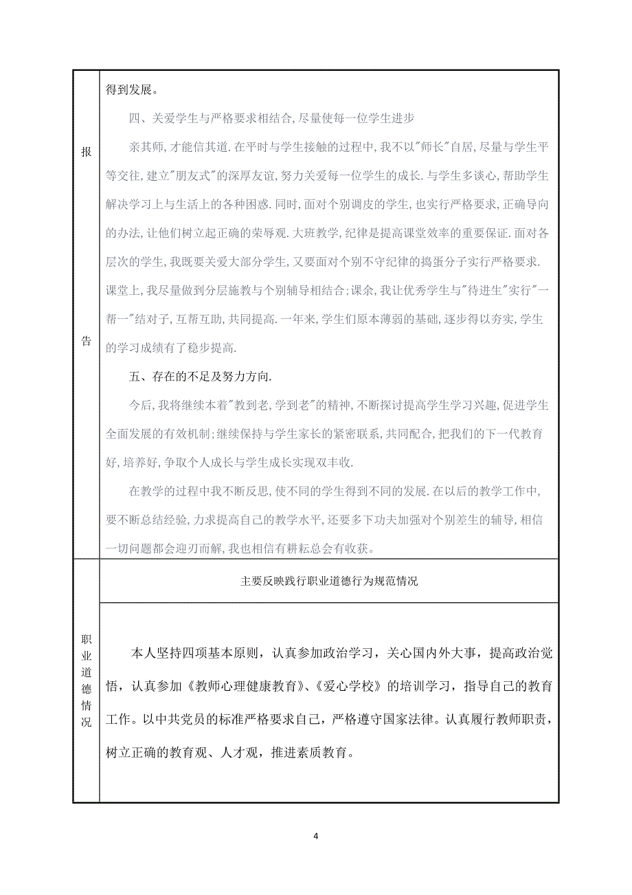 伏永明年度工作考核表_第4页