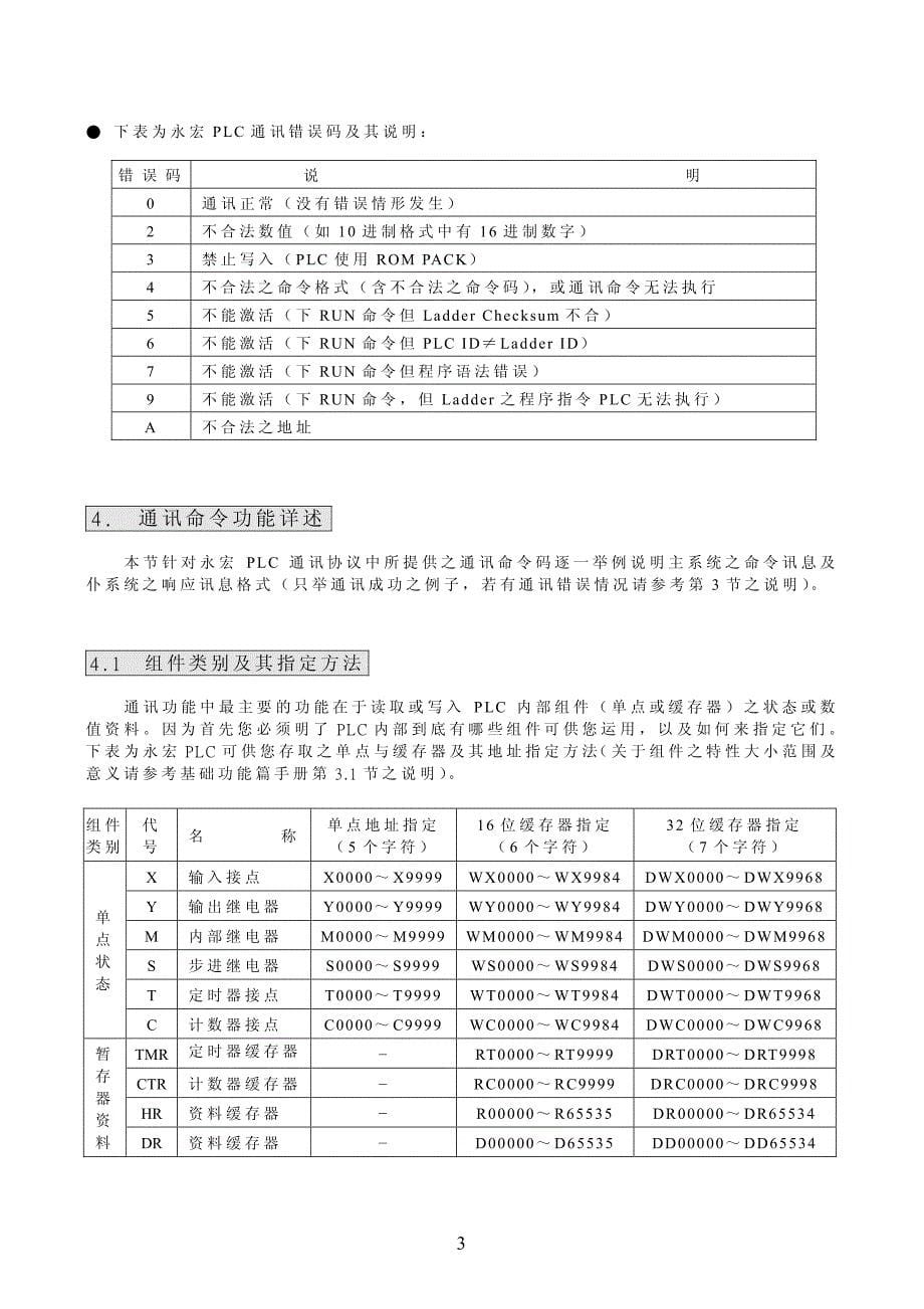 永宏plc编程口通信协议_第5页