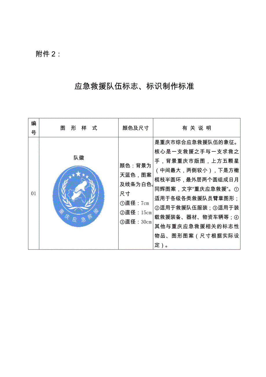 应急救援队伍标志,标识制作标准_第1页