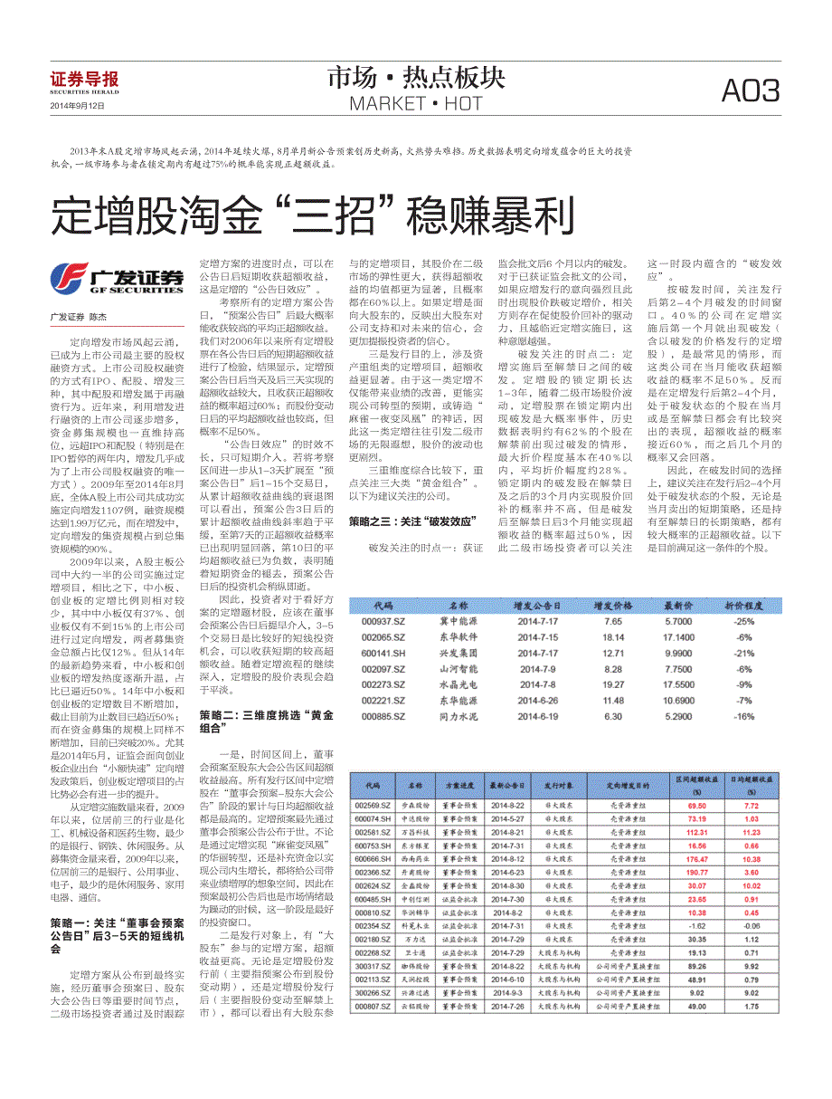 定增股淘金三招稳赚暴利_第1页