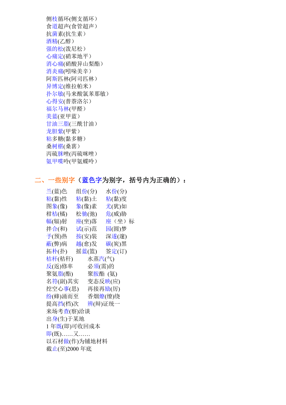 常见的不规范科技名词术语和别字_第2页