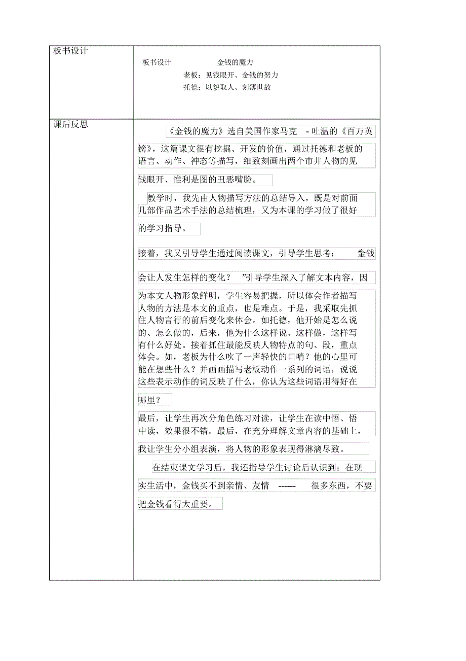 第24课《金钱的魔力》教学设计教学设计_第3页