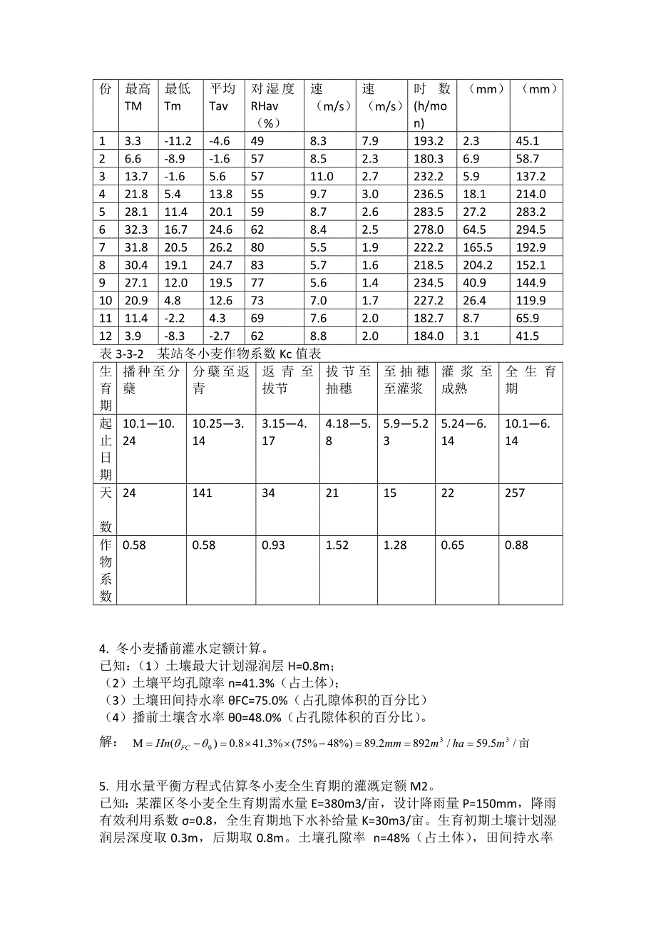 农田水利学作业_第4页