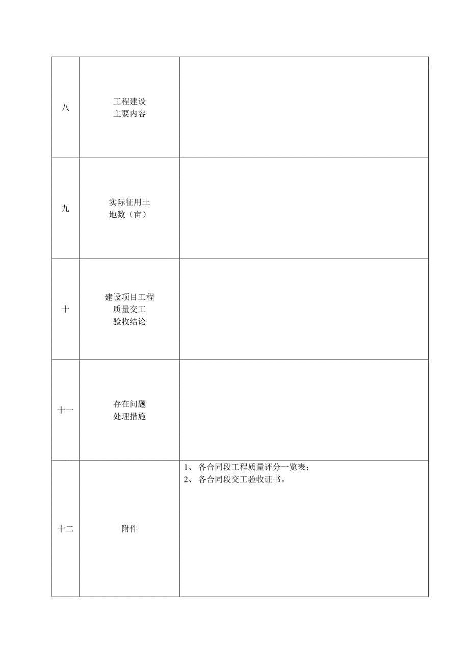 公路工程(合同段)竣(交)工验收表格_第4页