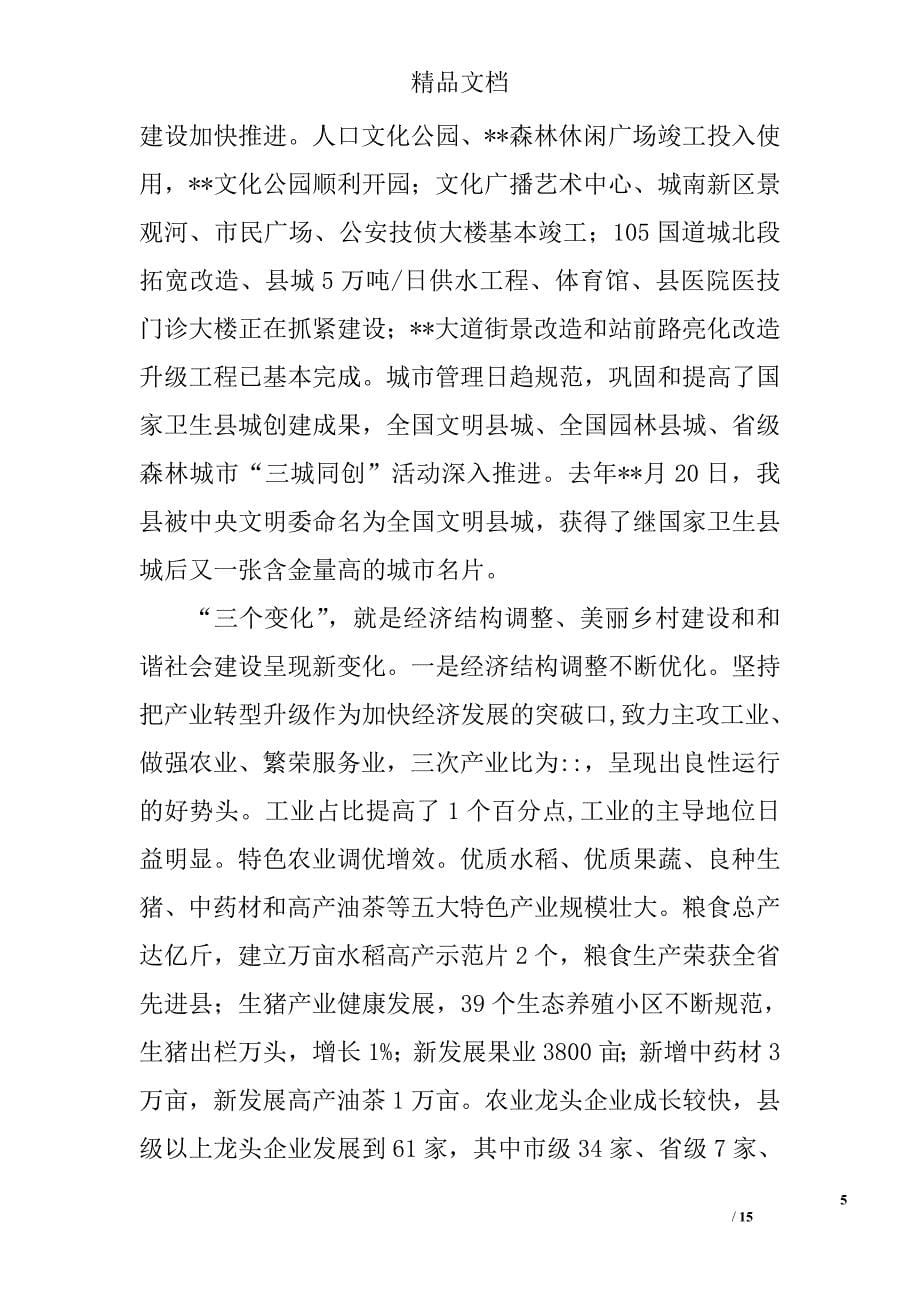 全县三级干部大会发言精选_第5页