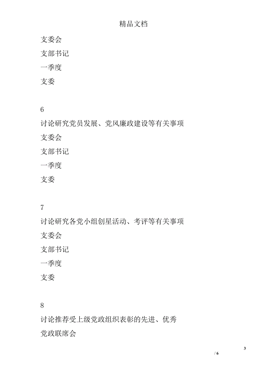 供销支部决策和参与决策规范表精选_第3页