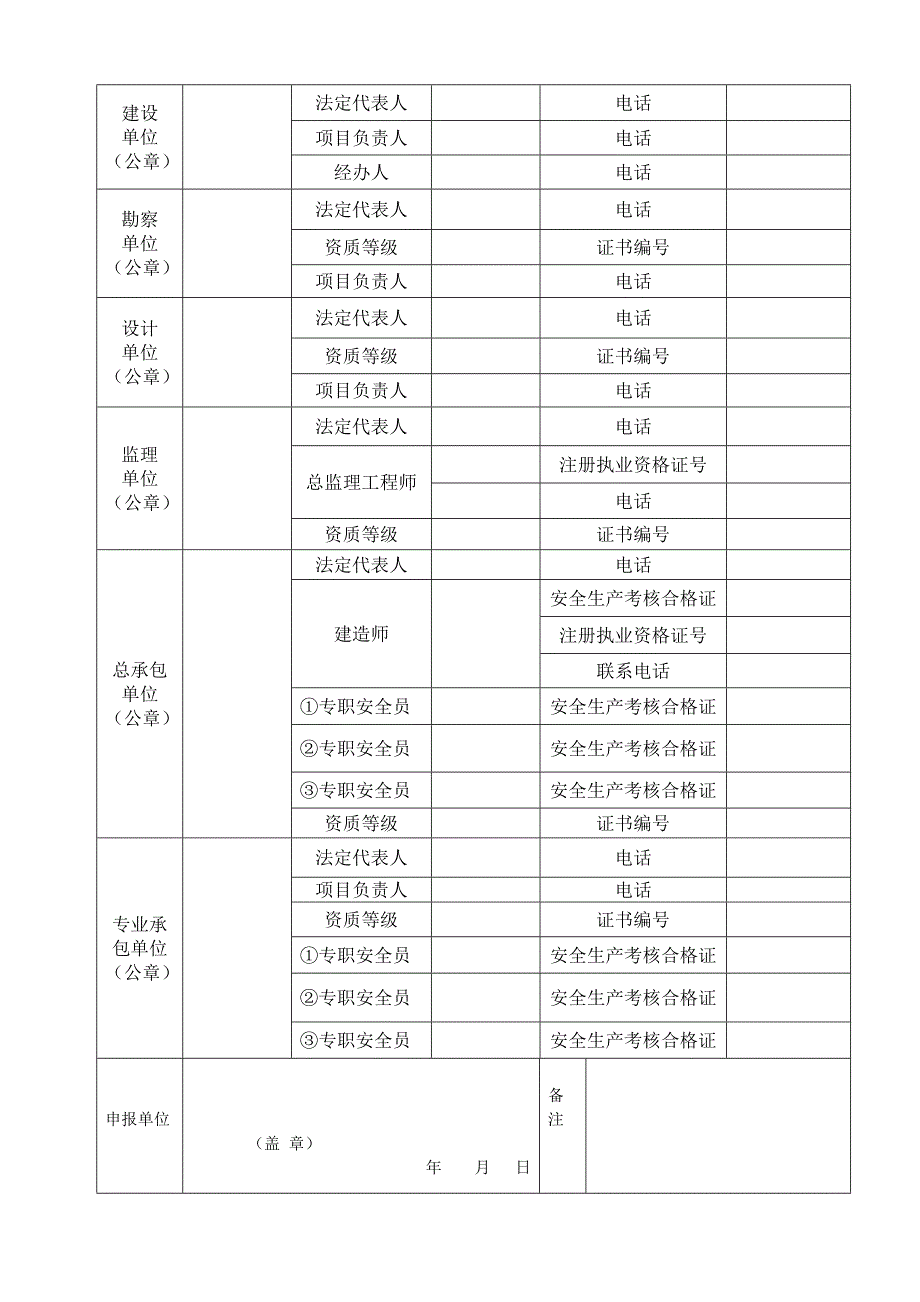 广州市建设工程质量安全监督申报表_第2页