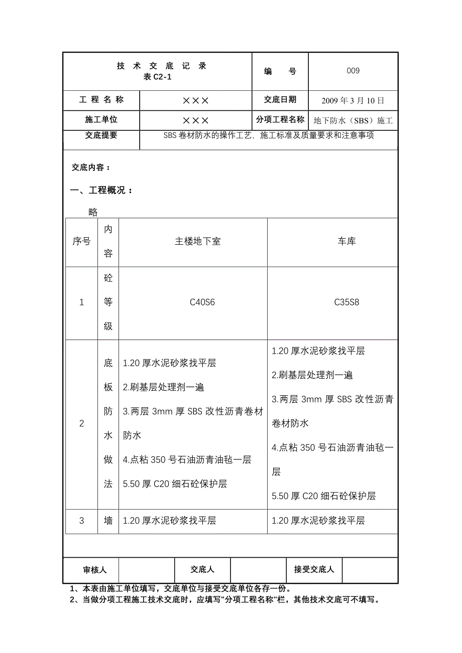 SBS卷材防水技术交底_第1页