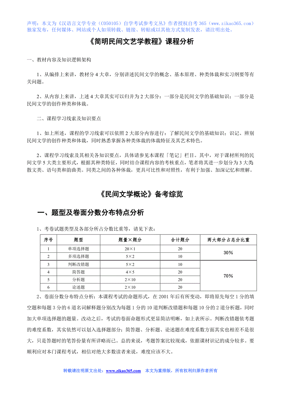 广东省自学考试民间文学概论试题_第1页