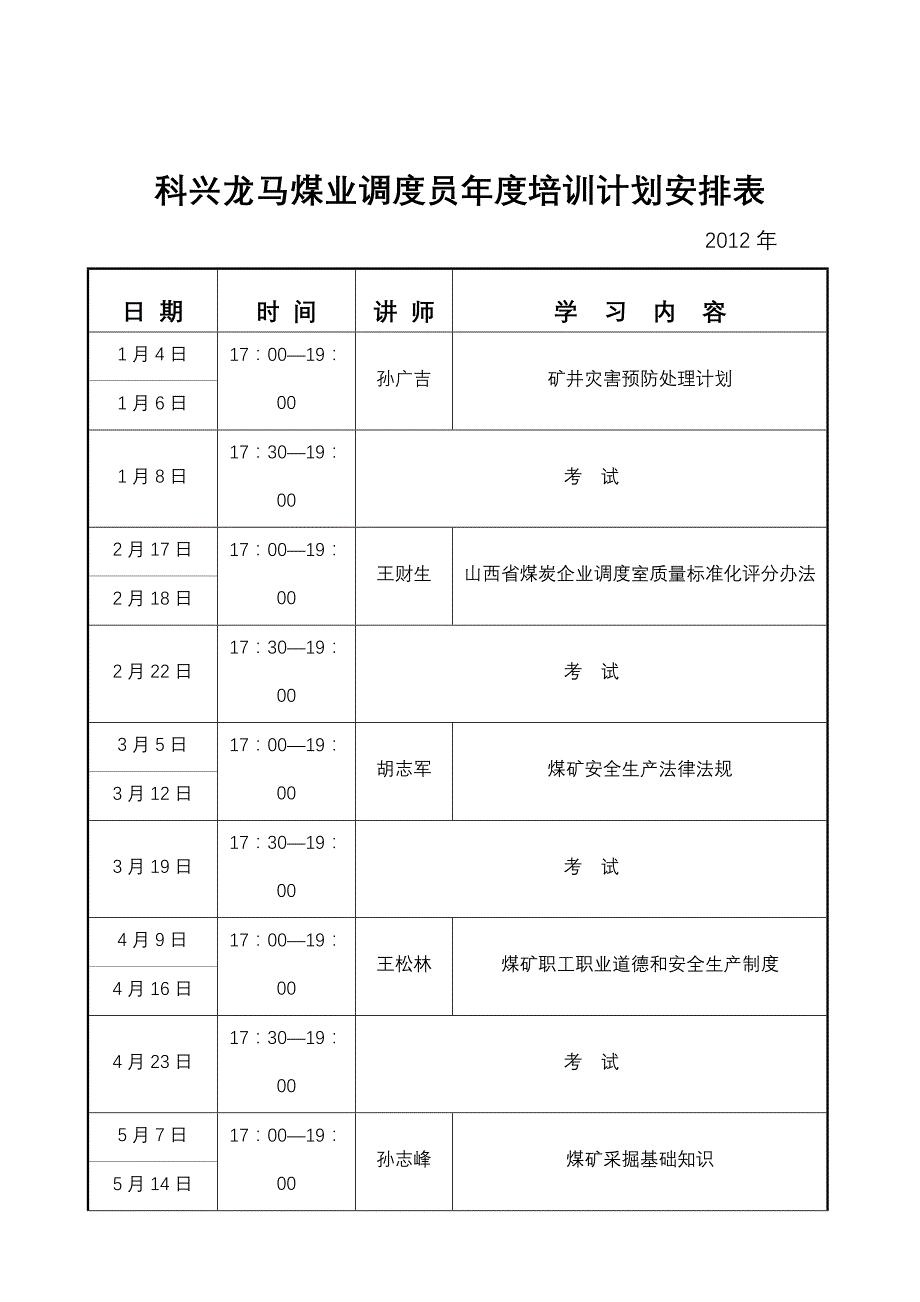 调度员年度培训规划_第2页