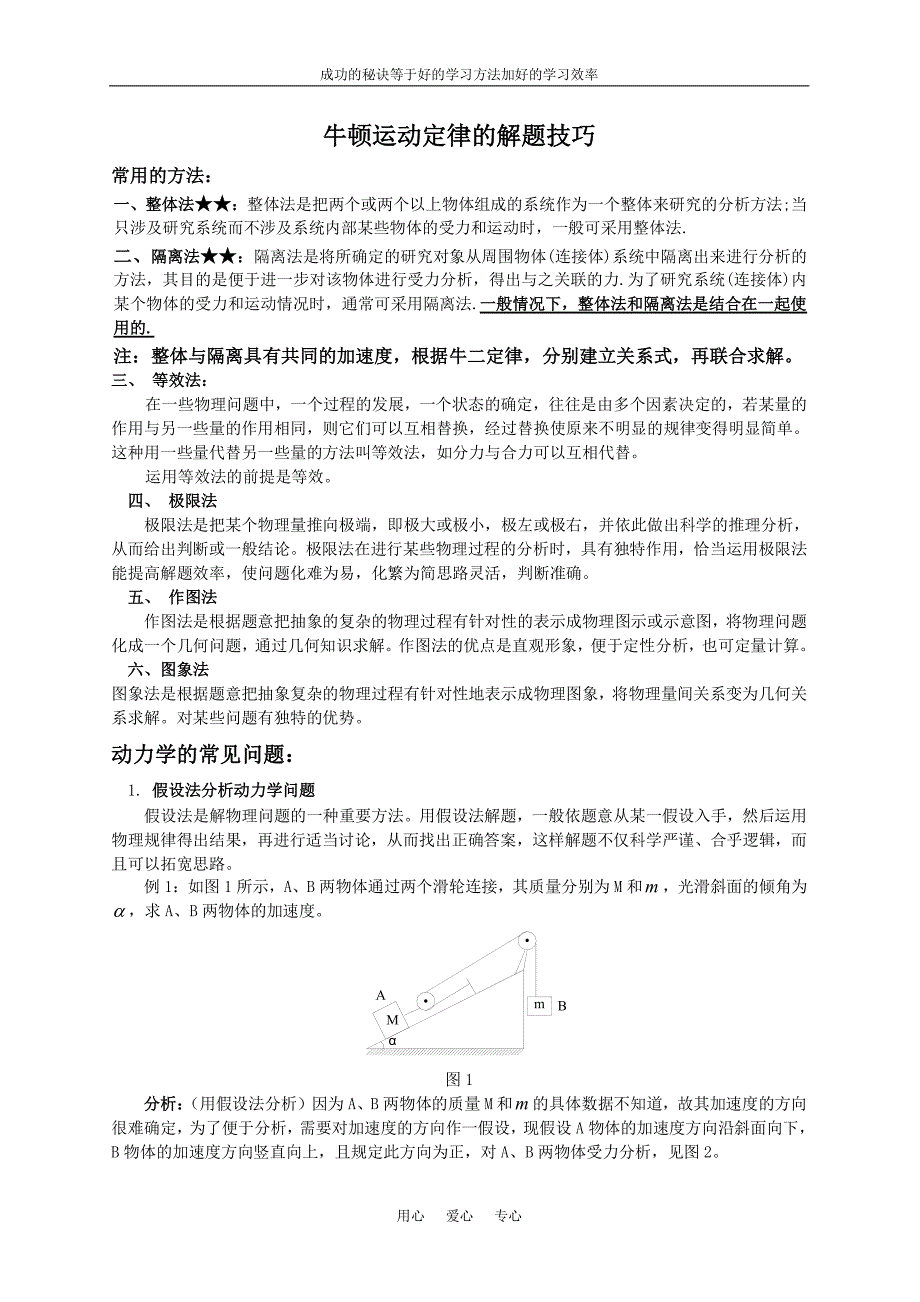 高中物理牛顿定律解题思路大全!_第1页