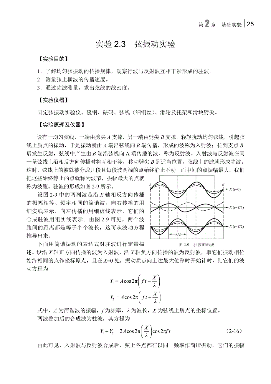 实验2.3弦振动实验_第1页