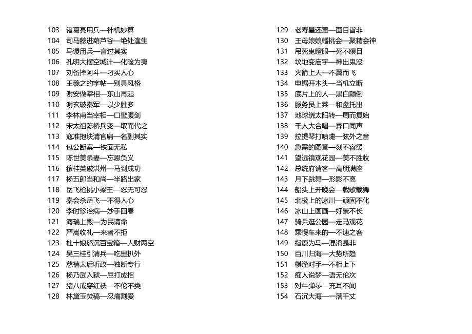 常用成语歇后语大全_第3页