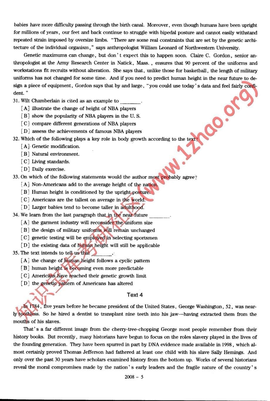 [文学]张剑编考研英语全真试卷2008_第5页