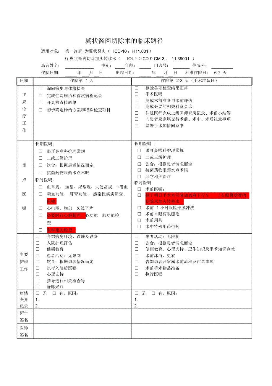 翼状胬肉的临床路径_第1页