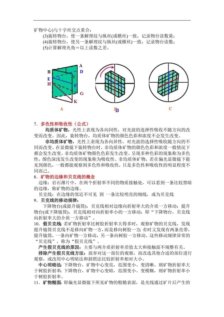 《晶体光学及光性矿物学》复习提纲_第5页