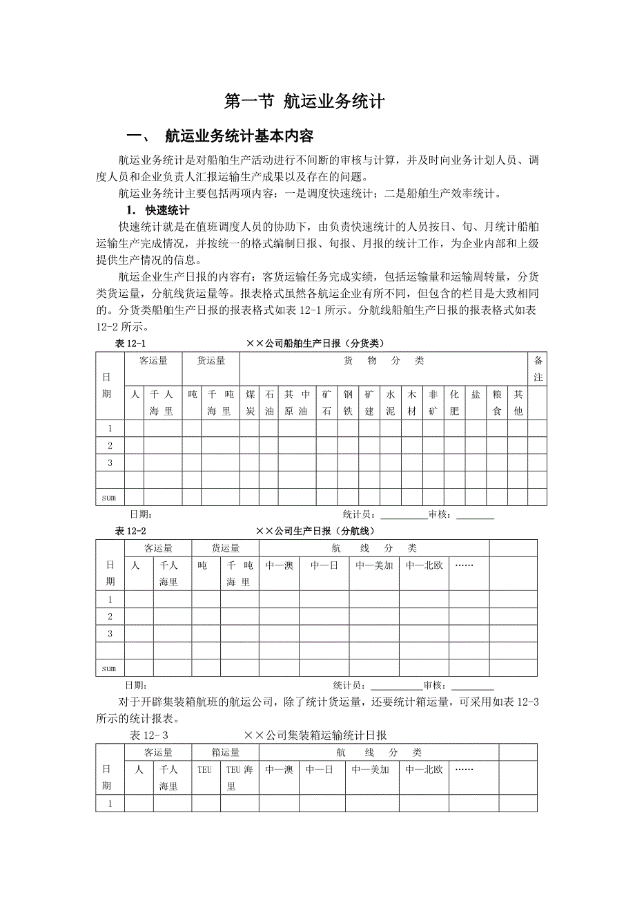 航运业务统计_第1页