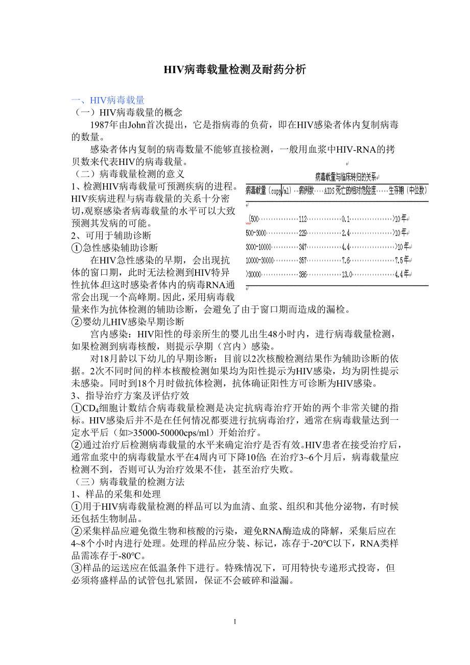 改-HIV病毒载量检测及耐药分析_第1页