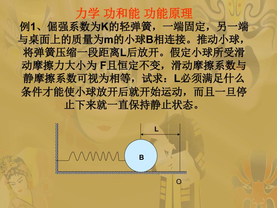 为m的小球b相连接。推动小球,将弹簧压缩一段距离l后放开。假定_第1页