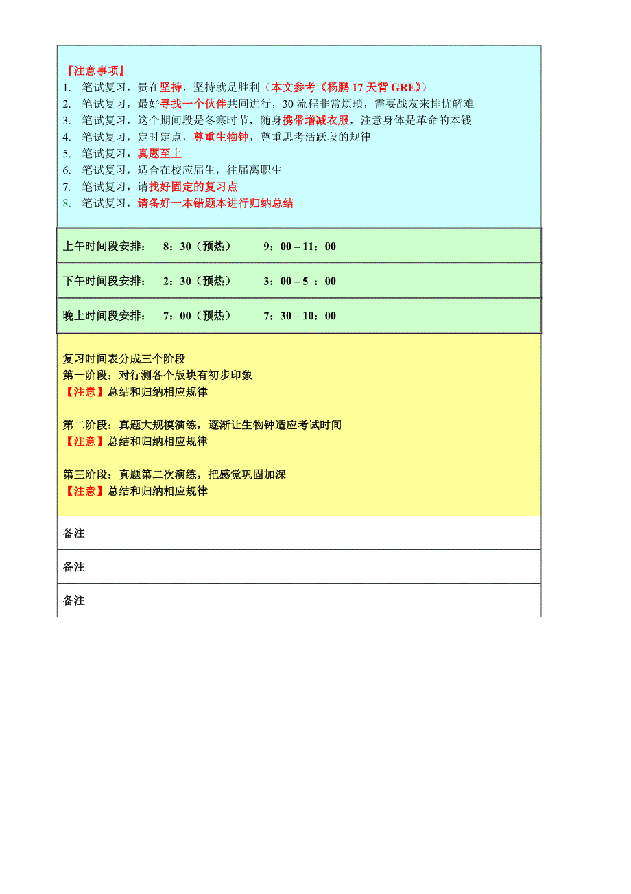 笔试时间安排表，与您探讨考公行测申论复习之道_第2页