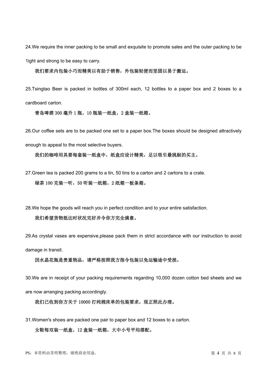 外贸函电常见句子翻译(苏明)_第4页