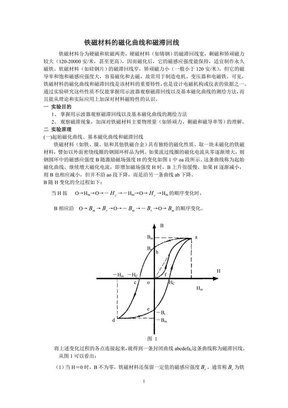 磁化曲线和磁滞回线_第1页