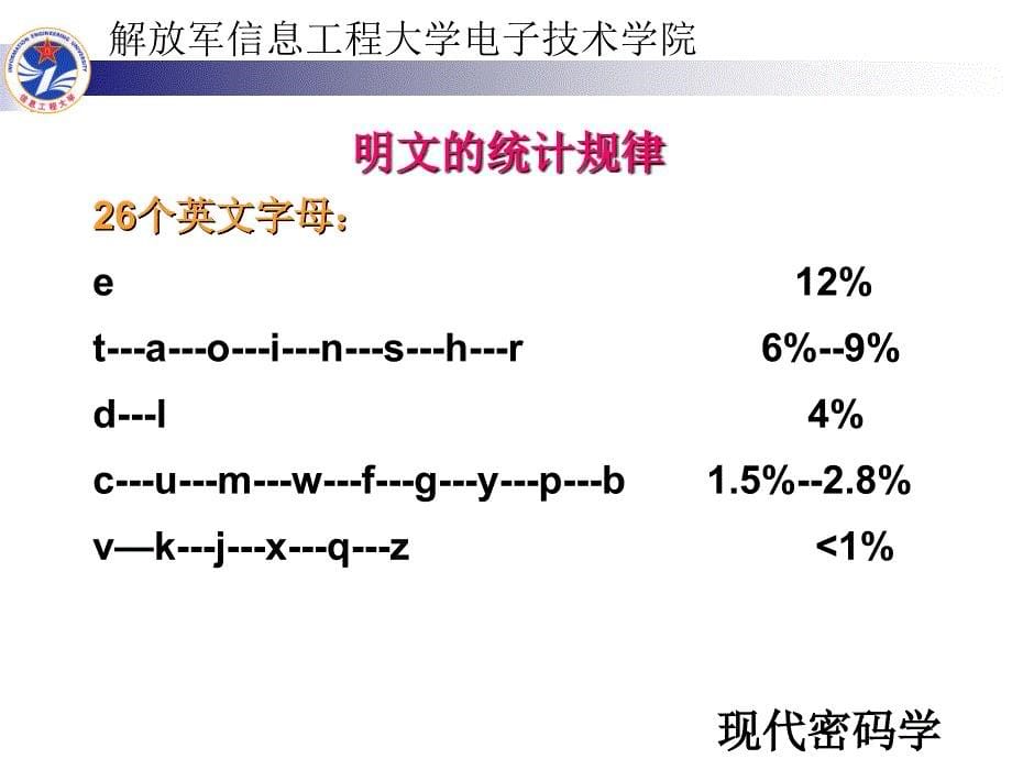 [工学]第3章 应用密码学-古典密码的统计分析_第5页