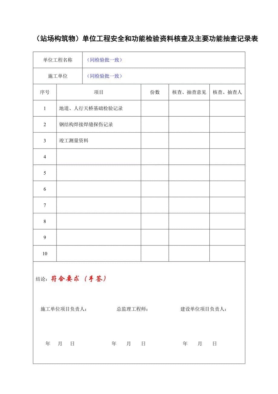 站场单位工程质量验收记录_第5页