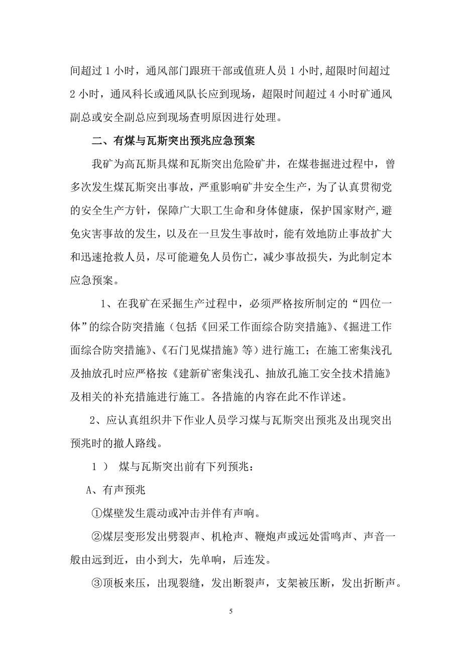 一通三防事故应急预案_第5页