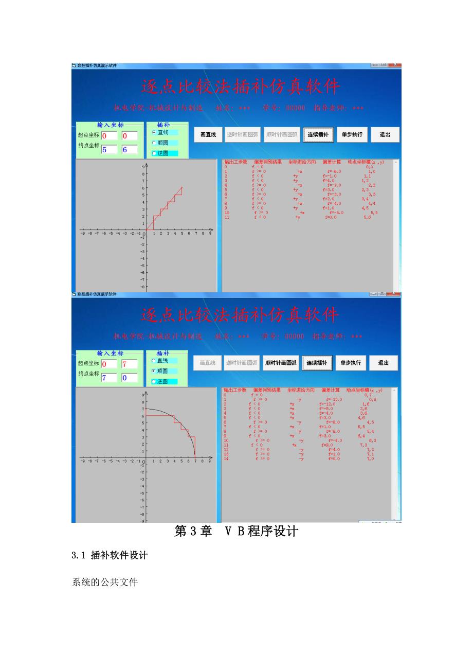 逐点比较法vb插补软件 数控机床 论文_第1页