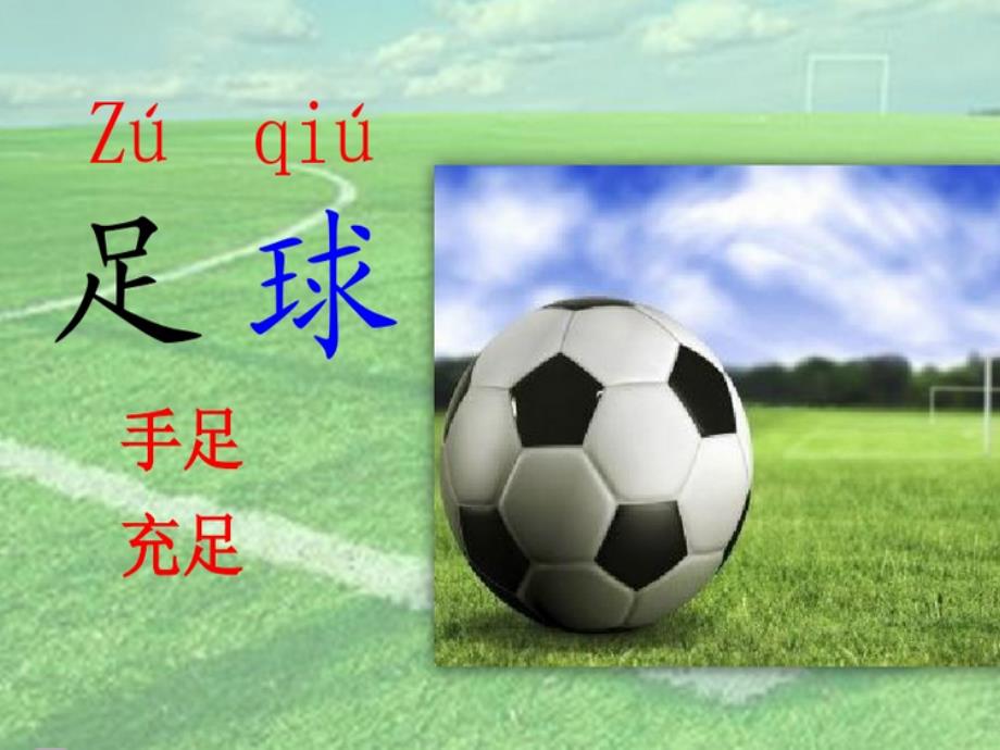 2017新苏教版语文一年级下册《识字2足球绿茵看台》课件 (2)_第2页