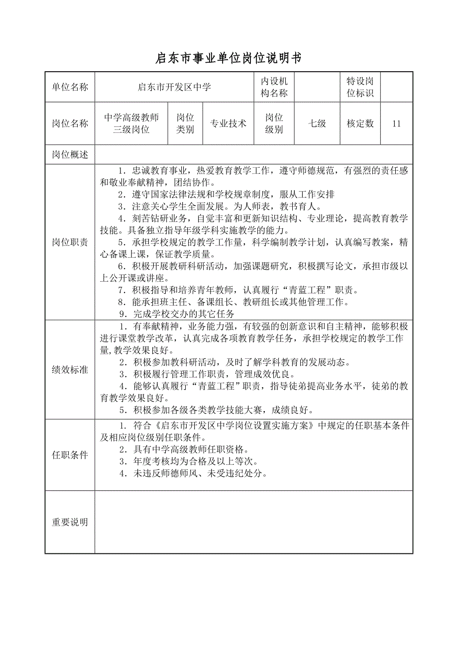 开发区中学岗位说明书_第4页