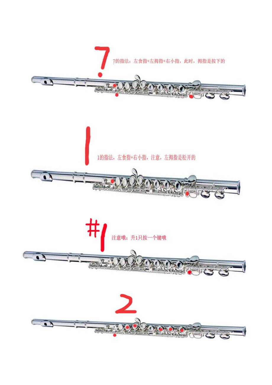 长笛指法简易实物图表_第4页