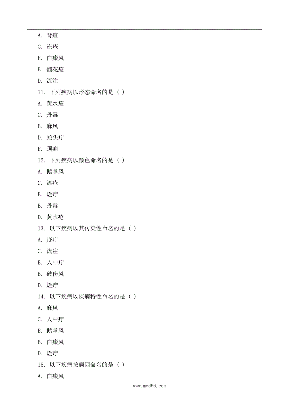 2017中医执业医师考试试题_第3页