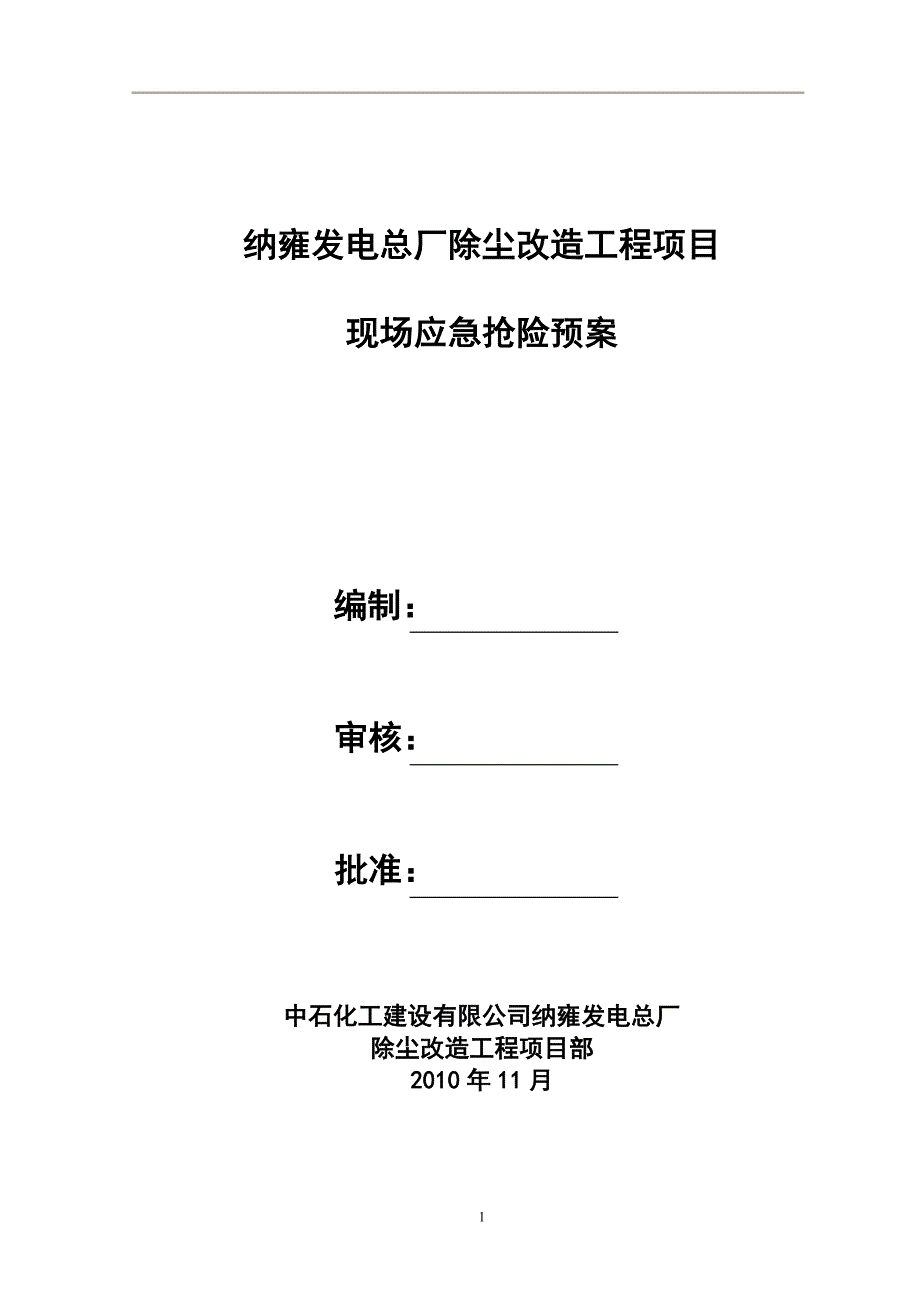 项目施工应急抢险预案_第1页